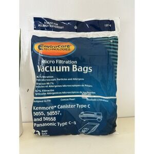 9 Kenmore Type C 50555, 50557‎ and 50558 Canister Vacuum Cleaner Bags Envirocare
